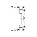 HANSGROHE - Hadice Sprchová hadice Isiflex 1,60 m, bílá 28276450