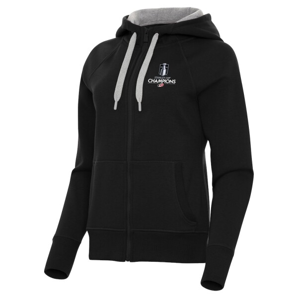 Antigua Dámská mikina Carolina Hurricanes NHL 2026 Stanley Cup Champions Takeover Fleece Raglan Full-Zip černá/šedá Velikost: S
