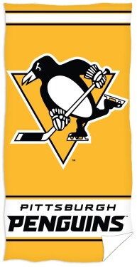 TipTrade Plážová osuška Pittsburgh Penguins II. jakost, žlutá, 70x 140cm