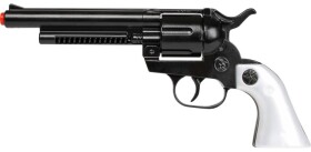 Kovbojský revolver kovový černý 12 ran