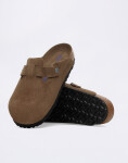 Birkenstock Boston Soft Footbed Suede Leather Dark Tea Tonal FB 38