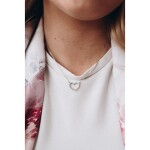 LUNICA Stříbrný náhrdelník se srdíčkem 0077 Ag 925; ≤2,1 g.