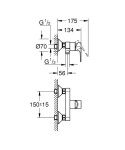 GROHE - BauLoop Sprchová baterie, chrom 23634001