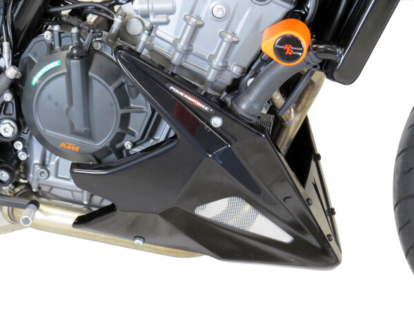 Ktm 790 Duke 18-25, 890 Duke R 20-25 Klín pod motor - 2 barvy - Matná černá-stříbrná mřížka
