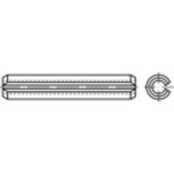 TOOLCRAFT TO-410934 upínací kolíky (Ø x d) 14 mm x 70 mm pružinová ocel 25 ks