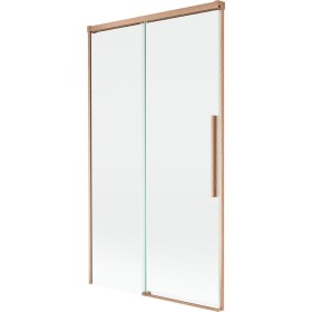 MEXEN/S - Rox vanová zástěna 2-křídlová posuvná 100 x 150, transparent, měď kartáčovaná 8C9-100-001-65-00