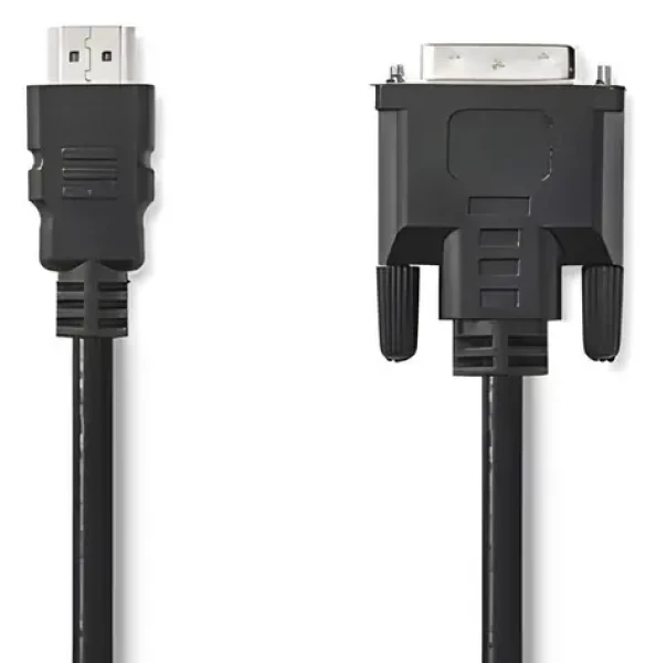 Nedis černá / Kabel HDMI - DVI-D 24+1 / 3 m / 1080p / Poniklované konektory (CCGP34800BK30)