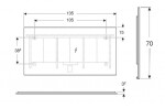 GEBERIT - Option Zrcadlo s LED osvětlením a vyhříváním, 135x70 cm, hliník 502.786.00.1