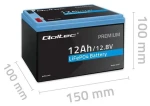 Qoltec akumulátor LiFePO4 12,8V 12Ah / Akumulátor / 153,6Wh / BMS (53701)