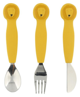 Dětský silikonový příbor pro děti pan lev 3 ks