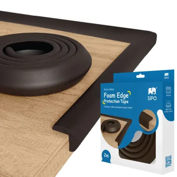 Sipo Ochranná páska pěnová pro ochranu hran a rohů nábytku 2m hnědá (SPSBS-T11-F4)