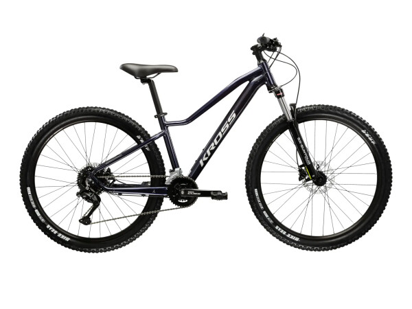 KROSS LEA 5.0, rám 17" (M), model 2025, pneu 27,5", barva námořnická modrá/stříbrná - ZDARMA dopravné, seřízení, odborná montáž a sada světel! (Záruka nejlepší ceny! Nakupujte u autorizovaného prodejce!)