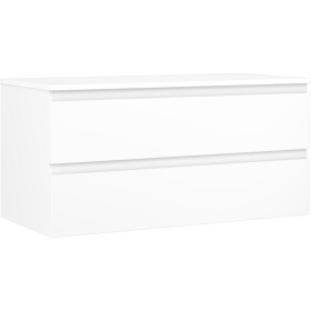 MEXEN/S - Orio koupelnová skříňka pod umyvadlo 100 cm s deskou, 2 zásuvky, bílá mat 91A10-10047-2-BFFC01