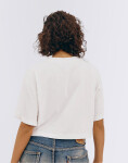 Tričko Organic Basics True Boxy Crop Tee White