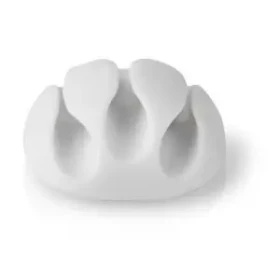 Nedis Kabelová spona Click Go bílá / Kabelová spona / 3 sloty / 4 ks / Max. O kabelu 5,3 mm / TPE (CMGC20034WT)