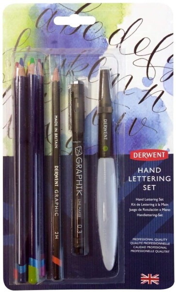 Derwent Derwent, 2305500, Hand lettering set, kaligrafická sada, 8 ks