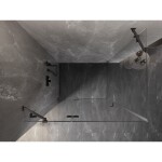 MEXEN/S - Lunar sprchový kout dveře křídlové levá 95 x 70, transparent, grafit kartáčovaná 834-095-070-66-00-L