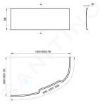 RAVAK - Vanové panely Čelní panel k vaně Asymmetric 1700 mm, levý, bílá CZ48100000