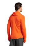 Pánská merino mikina ICEBREAKER Mens 200 Realfleece Descender LS Zip Hoodie, Blaze velikost: XL