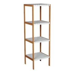MSV REGIE bambusový regál - 4 police bílý / MDF / 85 cm (8422914500131)