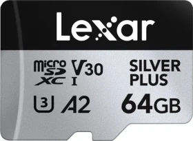 Lexar Professional SILVER PLUS microSDXC 64GB / čtení: 205MBps / zápis: 150MBps / UHS-I (LMSSIPL064G-BNANG)
