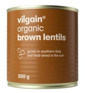 Vilgain Hnědá čočka v nálevu BIO – 350 g