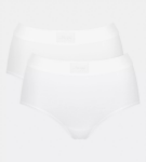 SLOGGI DOUBLE COMFORT – Maxi kalhotky (2ks) – organická bavlna a bezešvý pás Sloggi WHITE 48