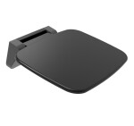 POLYSAN - SAAP BLACK sklopné sedátko do sprchového koutu, 35x32,8cm, černá CW1220B