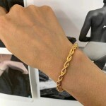 ELENYS Milano Chain – pozlacený náramek 18K žluté zlato Délka náramku: 17,5 + 5 cm / max. 22,5 cm