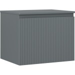 MEXEN/S - Rivel koupelnová skříňka pod umyvadlo 60 cm s deskou, 1 šuplík, reliéf , grafit mat 91A20-06047-1-BFC66