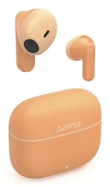 Hama Freedom Light II oranžová / Bluetooth sluchátka / pecky / USB-C / mikrofón (221757)