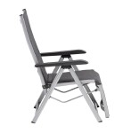 KETTLER BASIC PLUS PADDED relaxační, polohovací, hliníkové křeslo - stříbrná / antracit