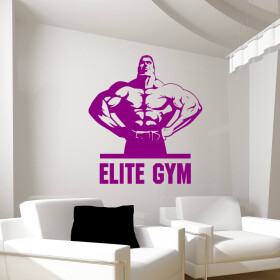 Samolepka Elite Gym Barva: fialová, Velikost: 80 x 85 cm