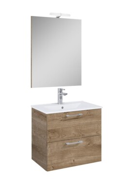 Koupelnová sestava s umyvadlem Ceramia Lea 61,5x55x41,7 cm dub LEASET60D LEASET60D
