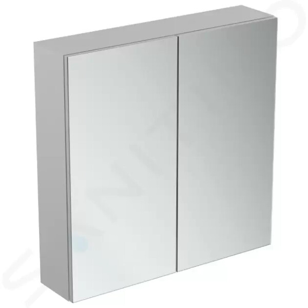 IDEAL STANDARD - Mirror&Light Zrcadlová skříňka s LED osvětlením a zásuvkou, 700x700 mm, hliník T3439AL