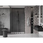 MEXEN/S - Velar L Duo posuvné sprchové dveře 150, transparent, černá 871-150-003-02-70