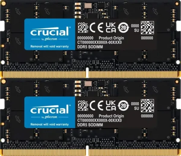 Crucial 32GB (2x16GB) DDR5 5600MHz / CL46 / SO-DIMM / 1.1V (CT2K16G56C46S5)