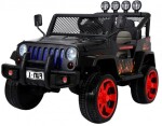 Mamido Elektrické autíčko Jeep Raptor 4x4 černé s plameny