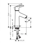 HANSGROHE - Talis S Umyvadlová baterie, CoolStart, chrom 72023000