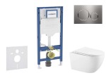 GEBERIT - Duofix Set předstěnové instalace, klozetu Gaia a sedátka softclose, tlačítko Sigma20, nerez SANI11CA6102B