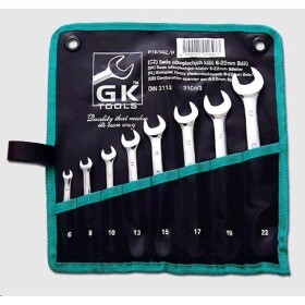 GK Tools sada očkoplochých klíčů, matné 6-22 mm 8 dílů P16142/P