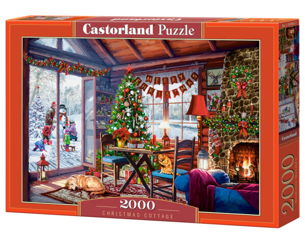 Puzzle Castorland 2000 dílků - Vánoční chaloupka
