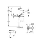 GROHE - Dice Umyvadlová baterie s výpustí Push-Open, studený start, chrom 1018360000