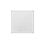 Erga Samira, LED zrcadlo 80x80cm v černém rámu, 2415 lm, 3 barvy světla, přední/zadní osvětlení, ERG-V01-SAMIRA-8080-BK