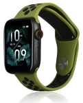Beline Sport Silicone zeleno-černý / Sportovní pásek pro Apple Watch / 38/40/41 mm