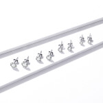 Elenys stříbrné peckové náušnice se zirkonem Clarity Průměr zirkonu: 6 mm