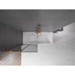 MEXEN/S - Velar L dvoukřídlá posuvná vanová zástěna 90 x 150, grafit, růžové zlato 896-090-003-41-60