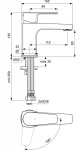 IDEAL STANDARD - Cerafine D Umyvadlová baterie, BlueStart, chrom BC683AA