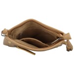 Stylová dámská koženková crossbody kabelka Walida, camel