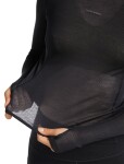 Dámské merino tričko s dlouhým rukávem ICEBREAKER Wmns 75 Cool-Lite Featherlight LS Crewe, Black velikost: M
